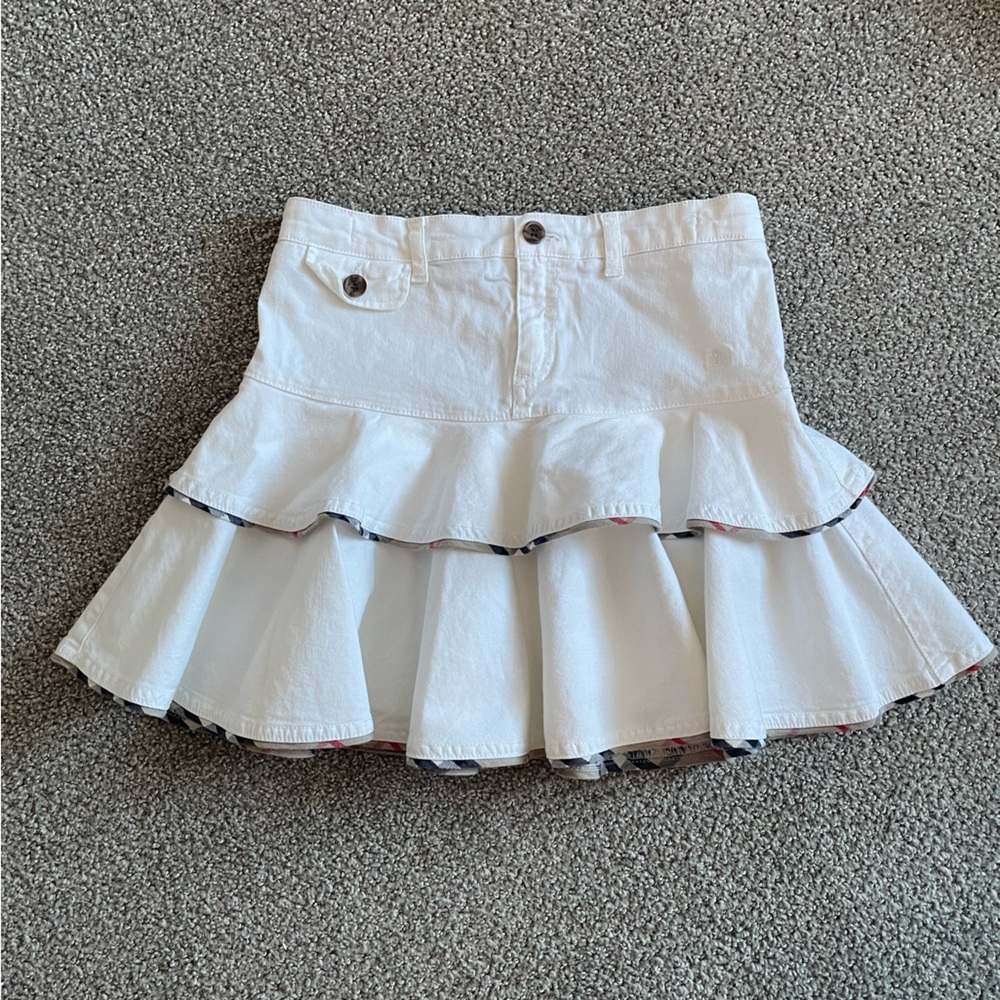 Girls Burberry Tiered Skirt